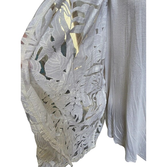 Notations 2 Piece Set Size 3X White Rayon/Poly Lace Top & Tank - Picture 2 of 10